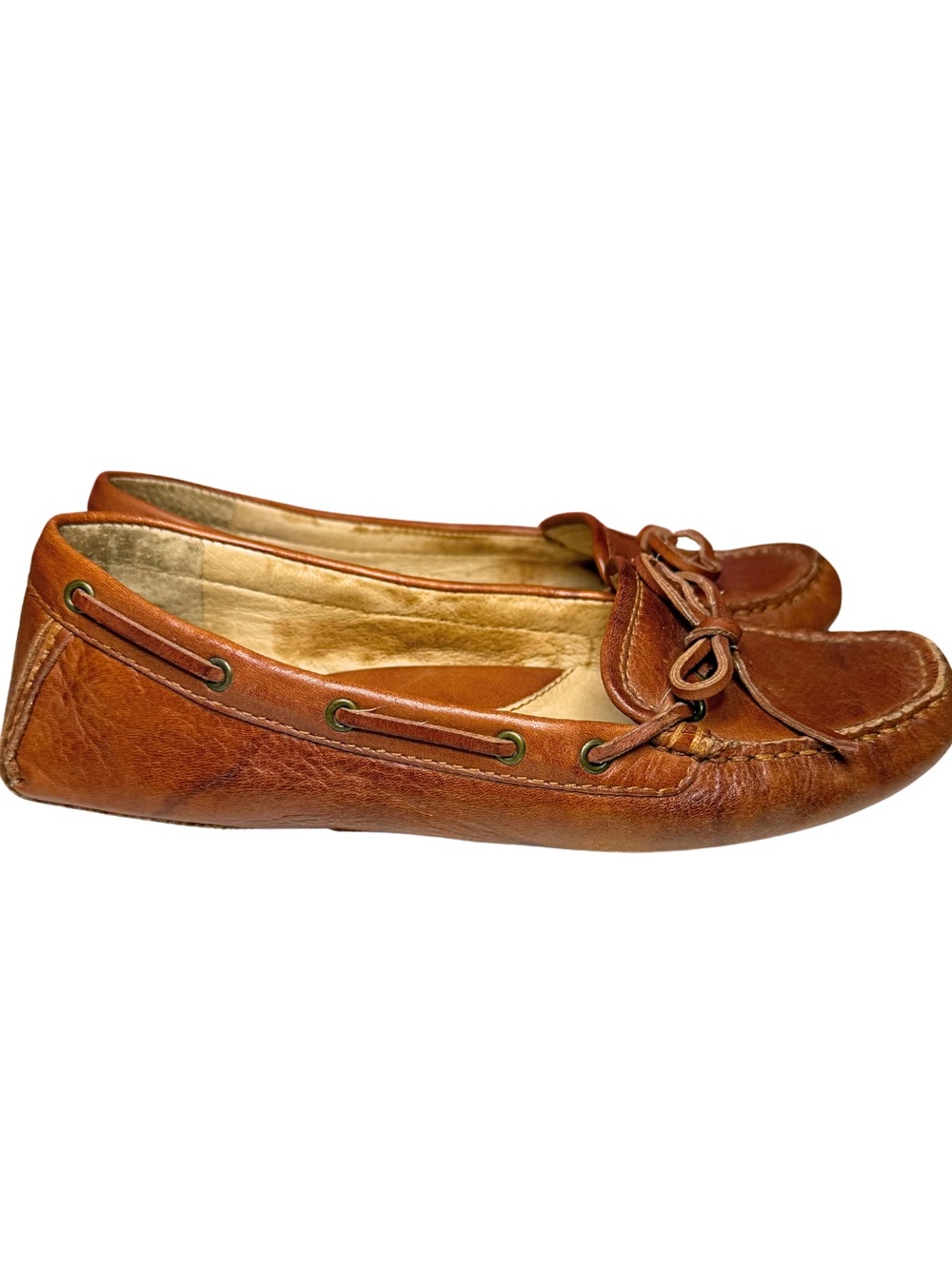 Frye Leather Reagan Campus Driver Moccasin Loafers Brown Women’s Size 7 - Picture 5 of 11